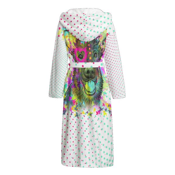 Bunter Bademantel Bootsmann aus Flanell – flauschig & farbenfroh, Größen S–2XL